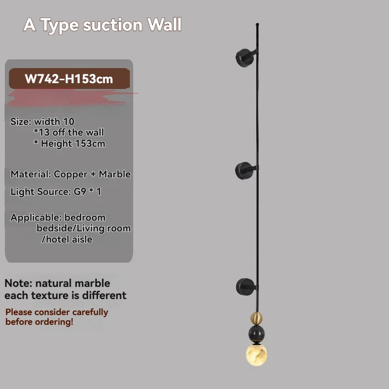Helian Halo Marble Wall Sconce – product view 11