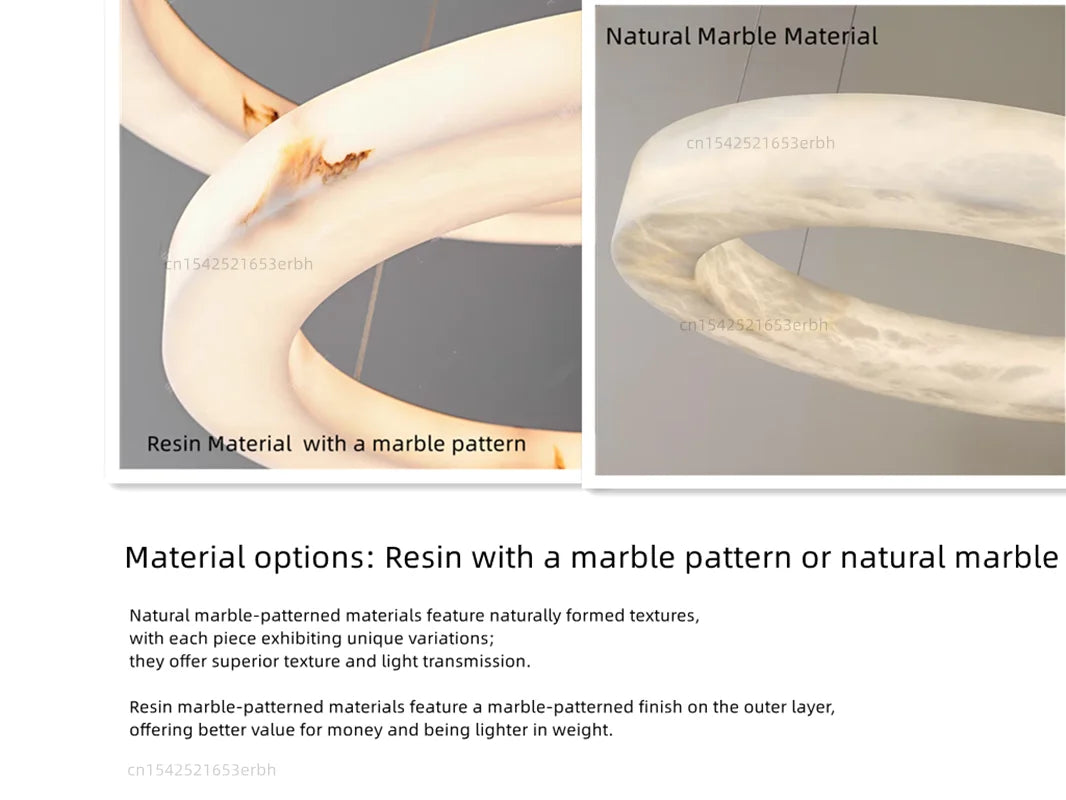 Nero Prism Natural Marble Chandelier – Vintage – product detail 5