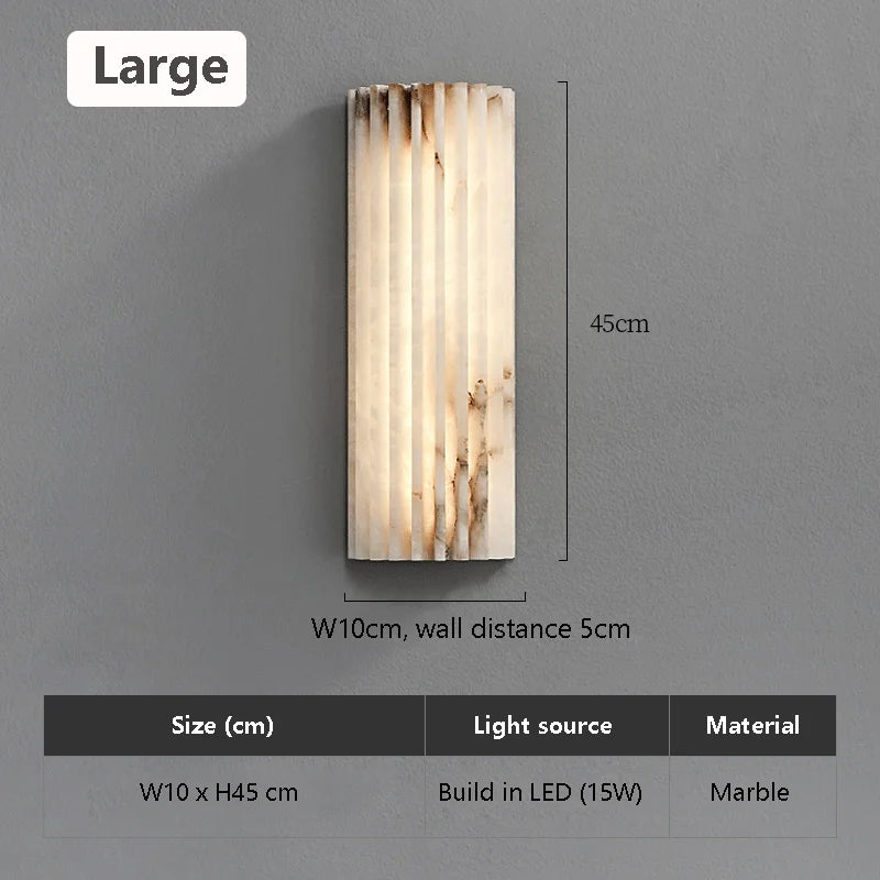 Riva Veil Marble Wall Sconce – Minimalist – product detail 7