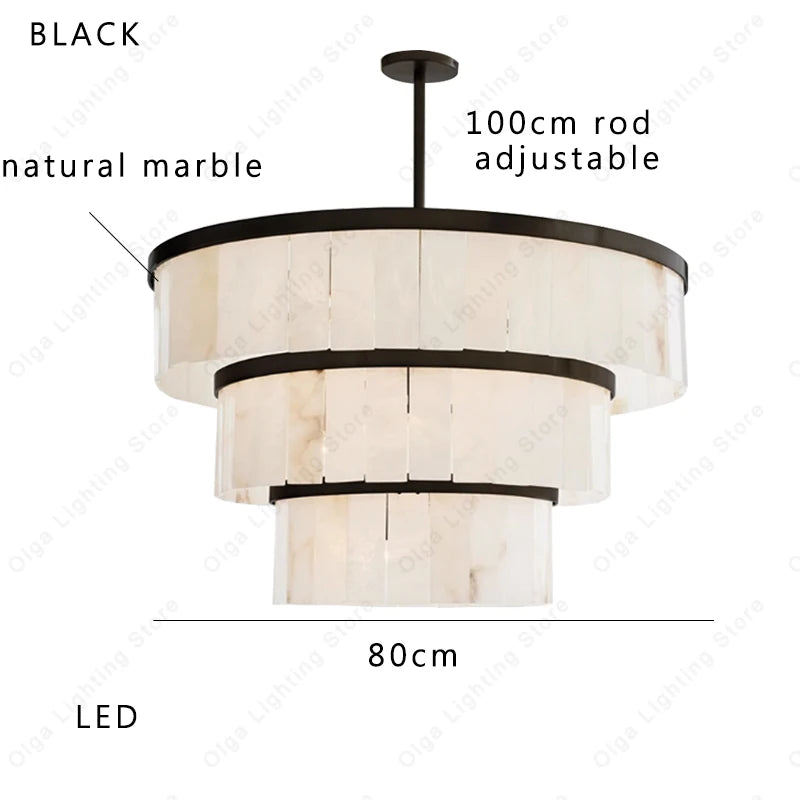 Ysola Halo Alabaster Chandelier – product view 17