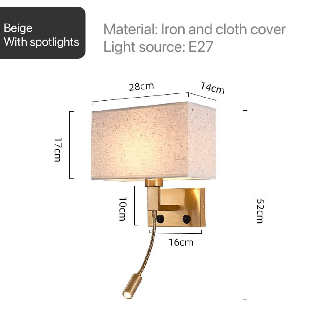 Wren Veil Fabric Wall Sconce