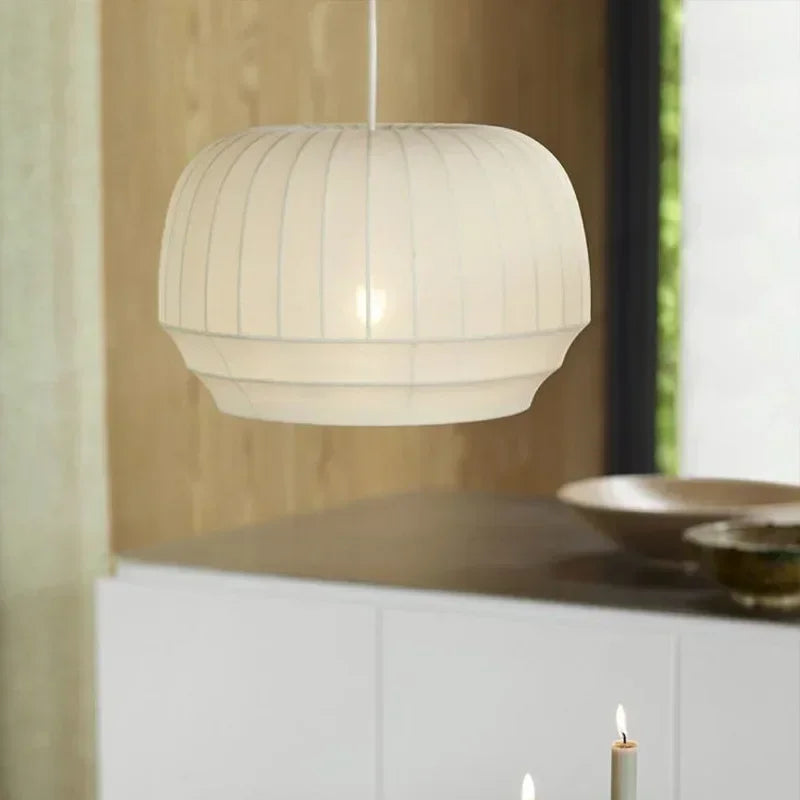 Fabric Chandelier – Wabi-Sabi Minimalist LED for Living Room, Hotel & Hospitality | Celia Veil by Evenlyr