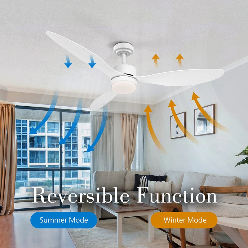 Elara Nordic Ceiling Fan with Light for Living Room – Remote Control – detail view 2