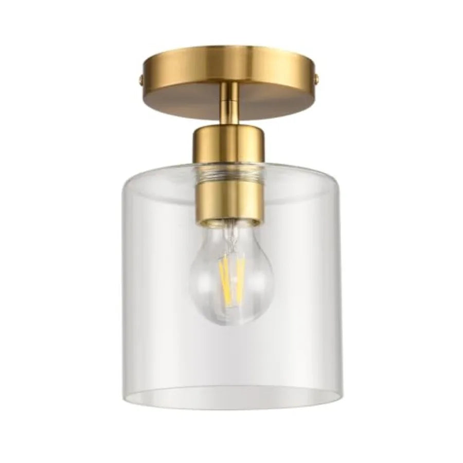 Brass Flush Mount Ceiling Light – Modern for Hallway & Entryway | Noemi Contour by Evenlyr
