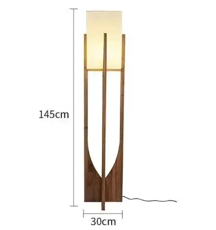 Arden Arc Bamboo and Wood Floor Lamp – Nordic – product detail 13