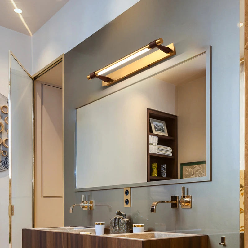 Copper Linear Wall Sconce – Modern LED Linear for Bathroom | Oriana Orbit by Evenlyr