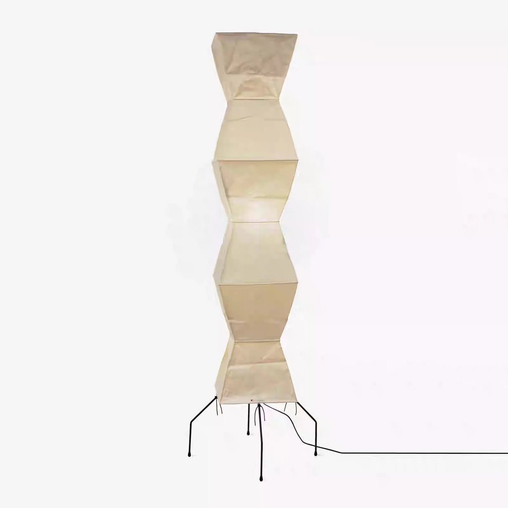 Rice Paper Floor Lamp – Wabi-Sabi Japanese for Living Room, Bedroom, Reading Corner | Mirelle Cascade by Evenlyr