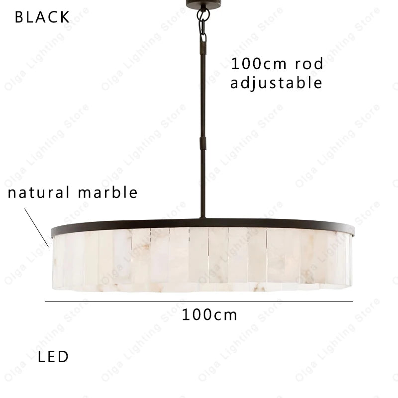 Ysola Halo Alabaster Chandelier – product view 12