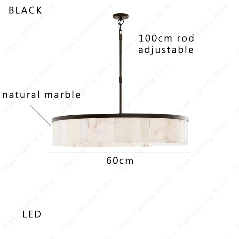 Ysola Halo Alabaster Chandelier