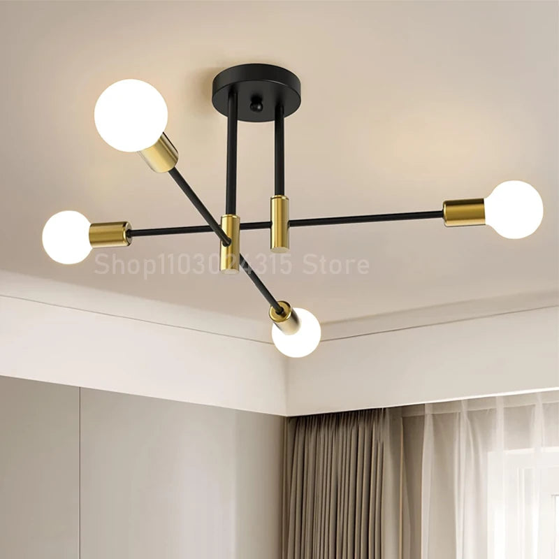 Metal Branch Chandelier – Nordic Modern LED for Hallway & Entryway, Restaurant & Café | Alora Glow by Evenlyr