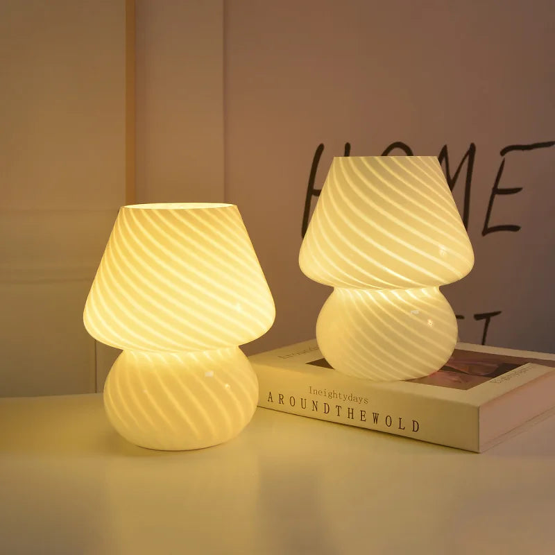 Glass Table Lamp – Modern Minimalist Dimmable LED for Bedside, Desk & Office, Restaurant Table | Maris Grove by Evenlyr