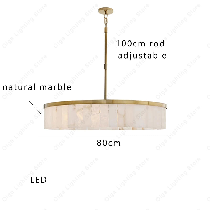 Ysola Halo Alabaster Chandelier – product view 10