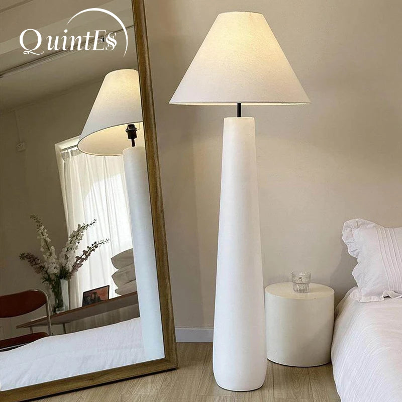 Wren Contour Sculptural Fabric Floor Lamp – Nordic Fabric Sculptural Floor Lamps for Bedroom