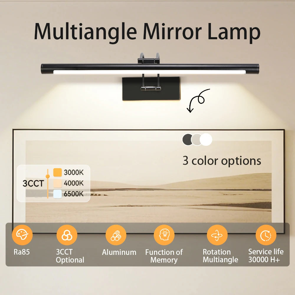 Aurelia Tricolor Memory LED Vanity Mirror Light – detail view 2