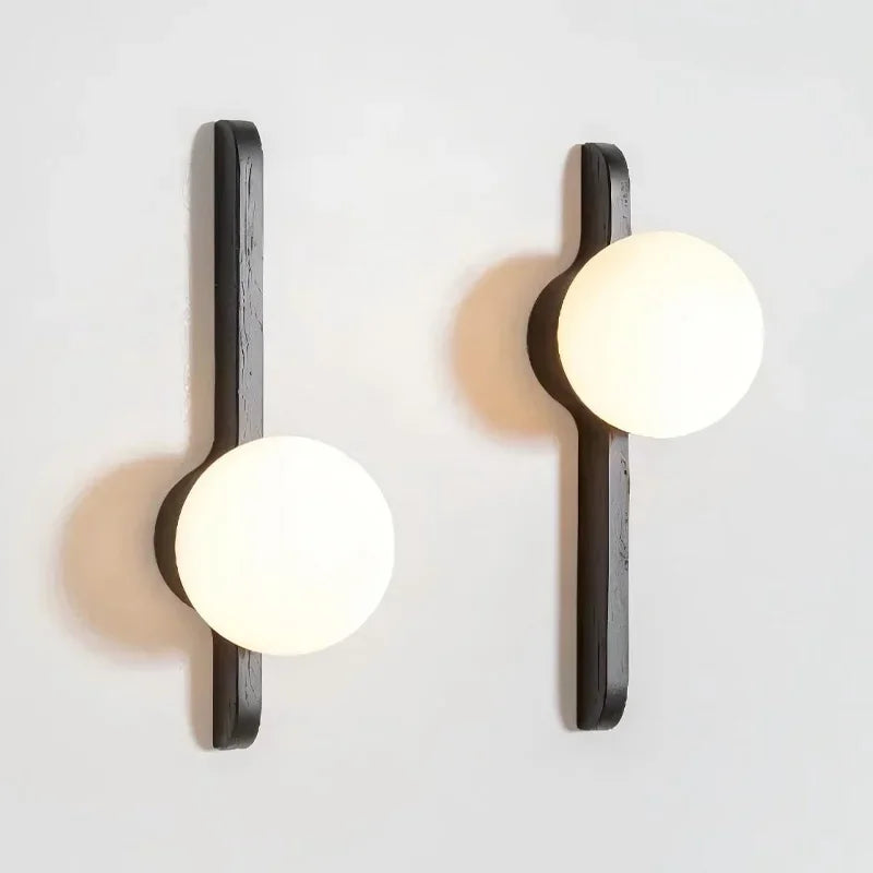 Sora Halo Wood Wall Sconce – Wabi-Sabi – product detail 2