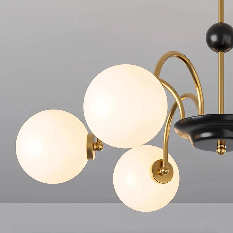 Glass Chandelier – Nordic Modern Multi-Light for Living Room, Dining Room, Foyer | Evanthe Arc by Evenlyr