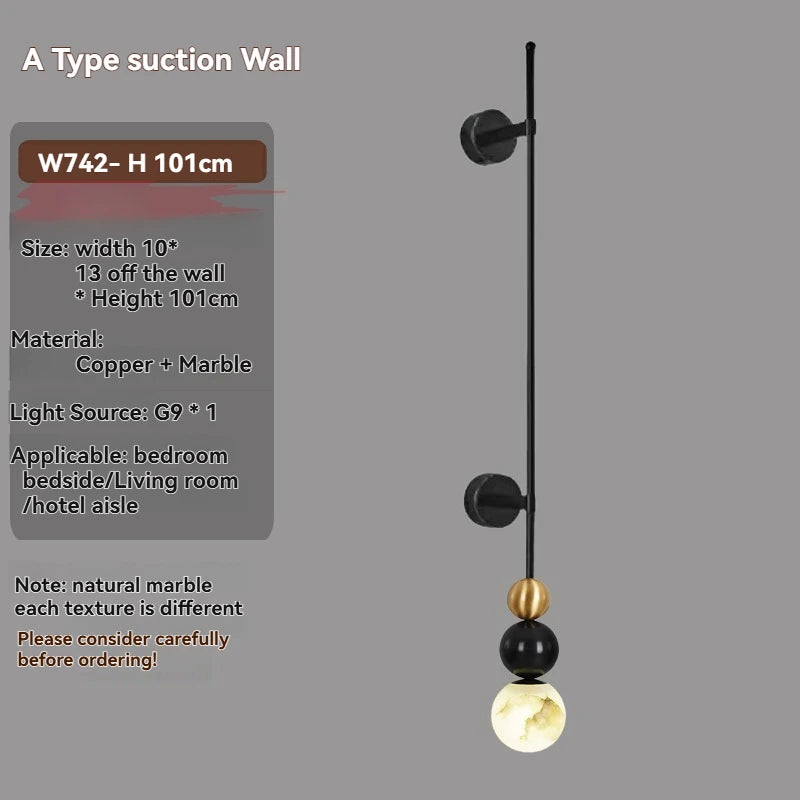 Helian Halo Marble Wall Sconce – product view 10