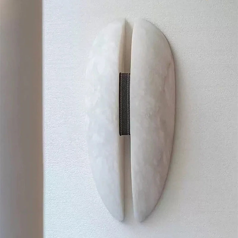 Selene Veil Sculptural Marble Wall Sconce – product view 4