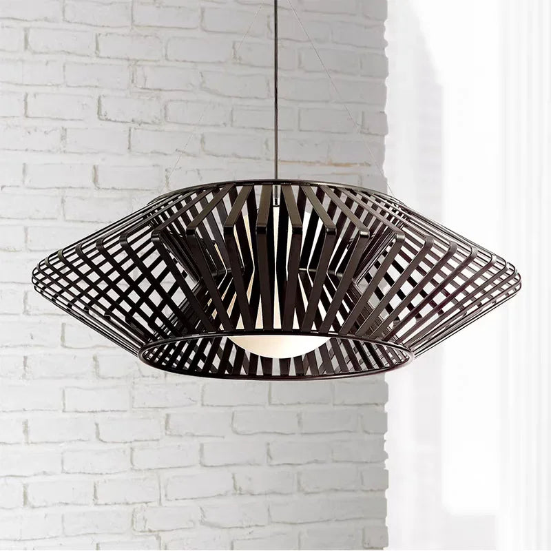 Rattan Chandelier – Wabi-Sabi Japanese Dimmable LED for Dining Room, Bedroom, Living Room | Celeste Orbit by Evenlyr
