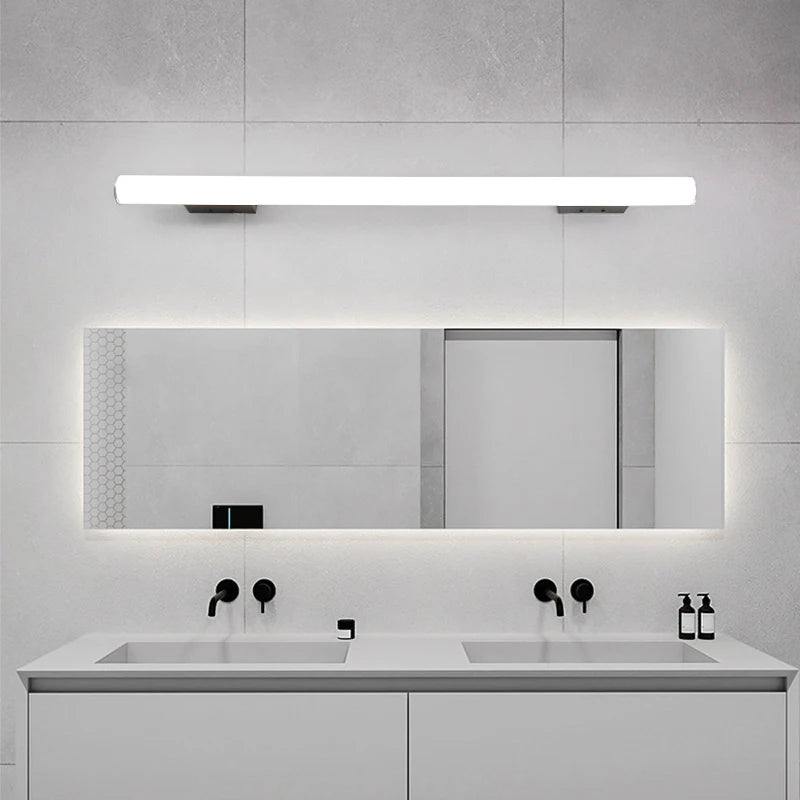 Alaric Halo Linear Aluminum Wall Sconce – Minimalist Aluminum Linear Wall Sconces for Bedroom