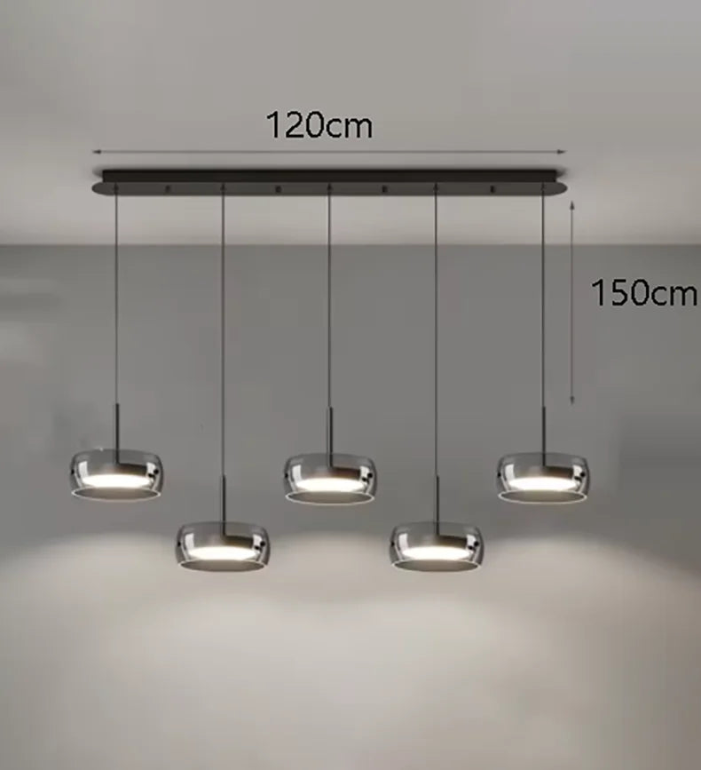 Vita Crescent Glass Chandelier – Remote Control – product detail 10