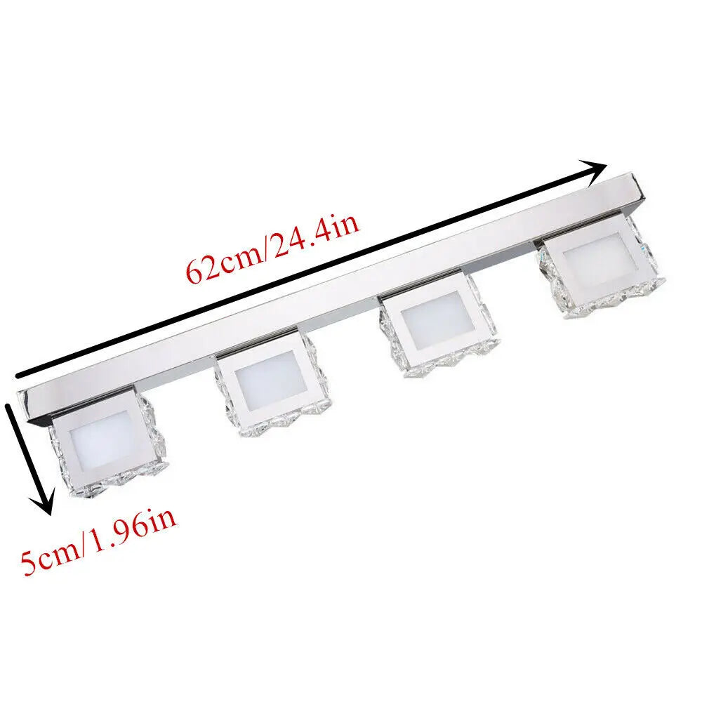 Firenze 4-Light Crystal Bathroom Vanity Fixture