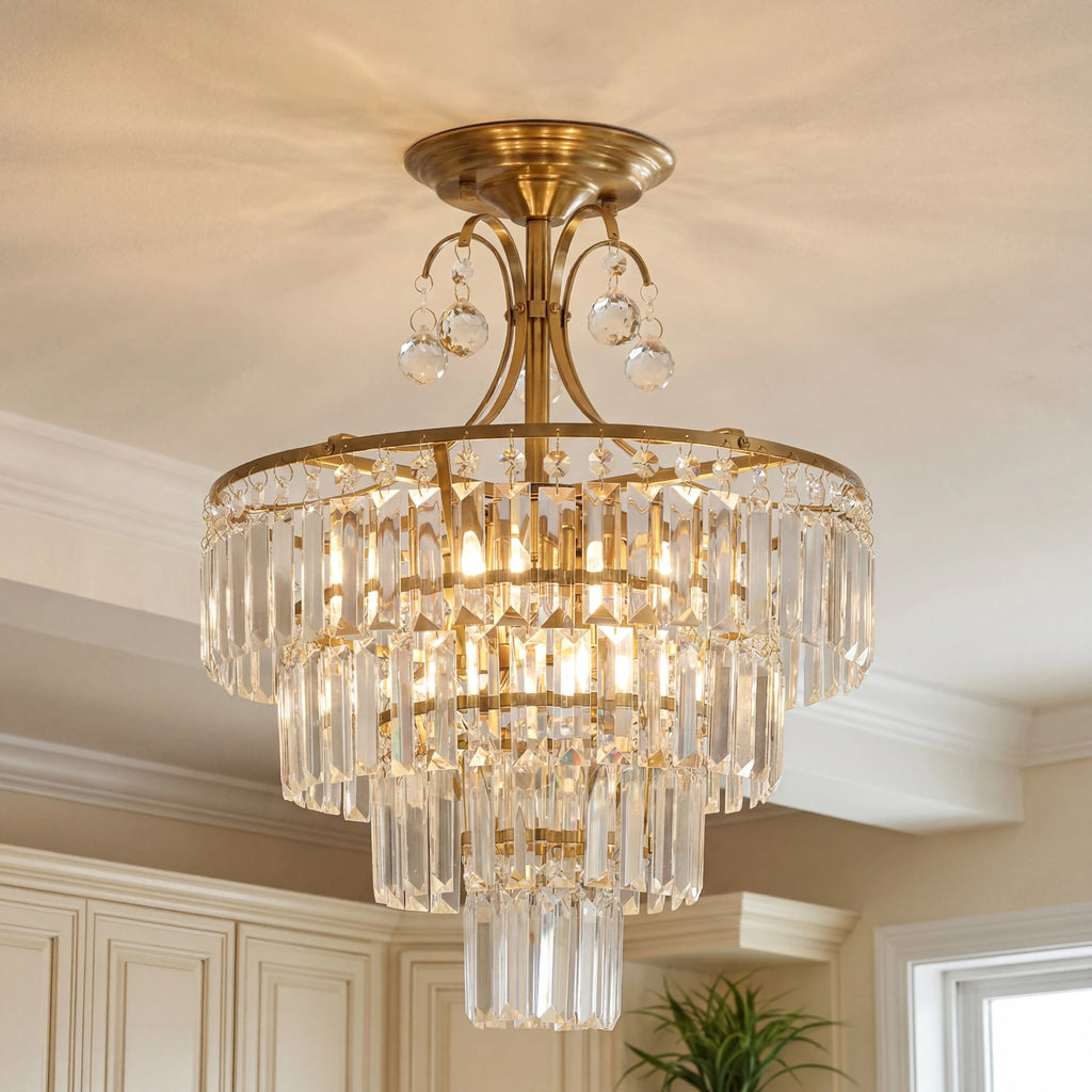 Juniper Round Flush Mount Ceiling Light for Bedroom – Dimmable – product view