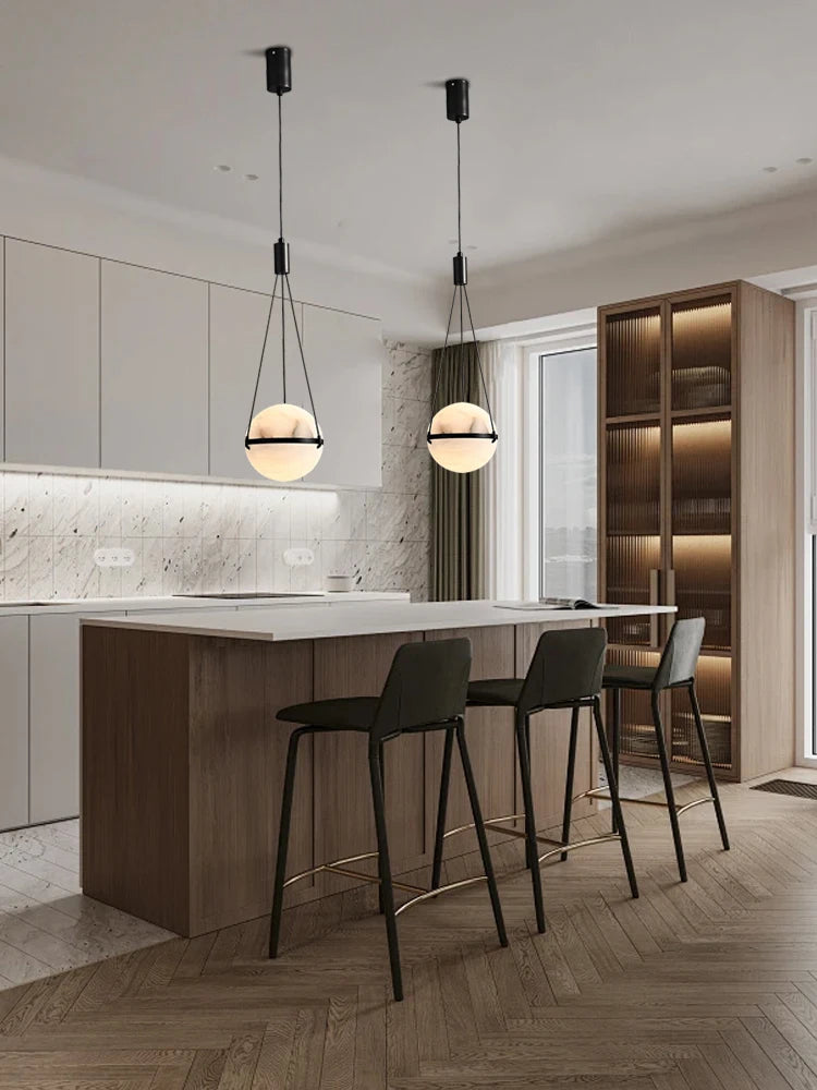 Elara Grove Natural Marble Pendant Light – Dimmable – product detail 3
