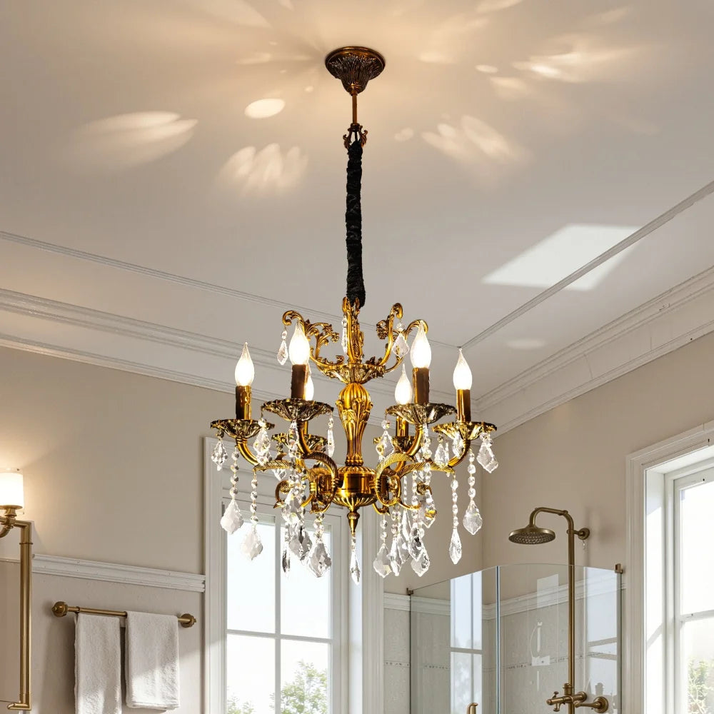 Firenze Vintage Crystal Chandelier for Kitchen Island