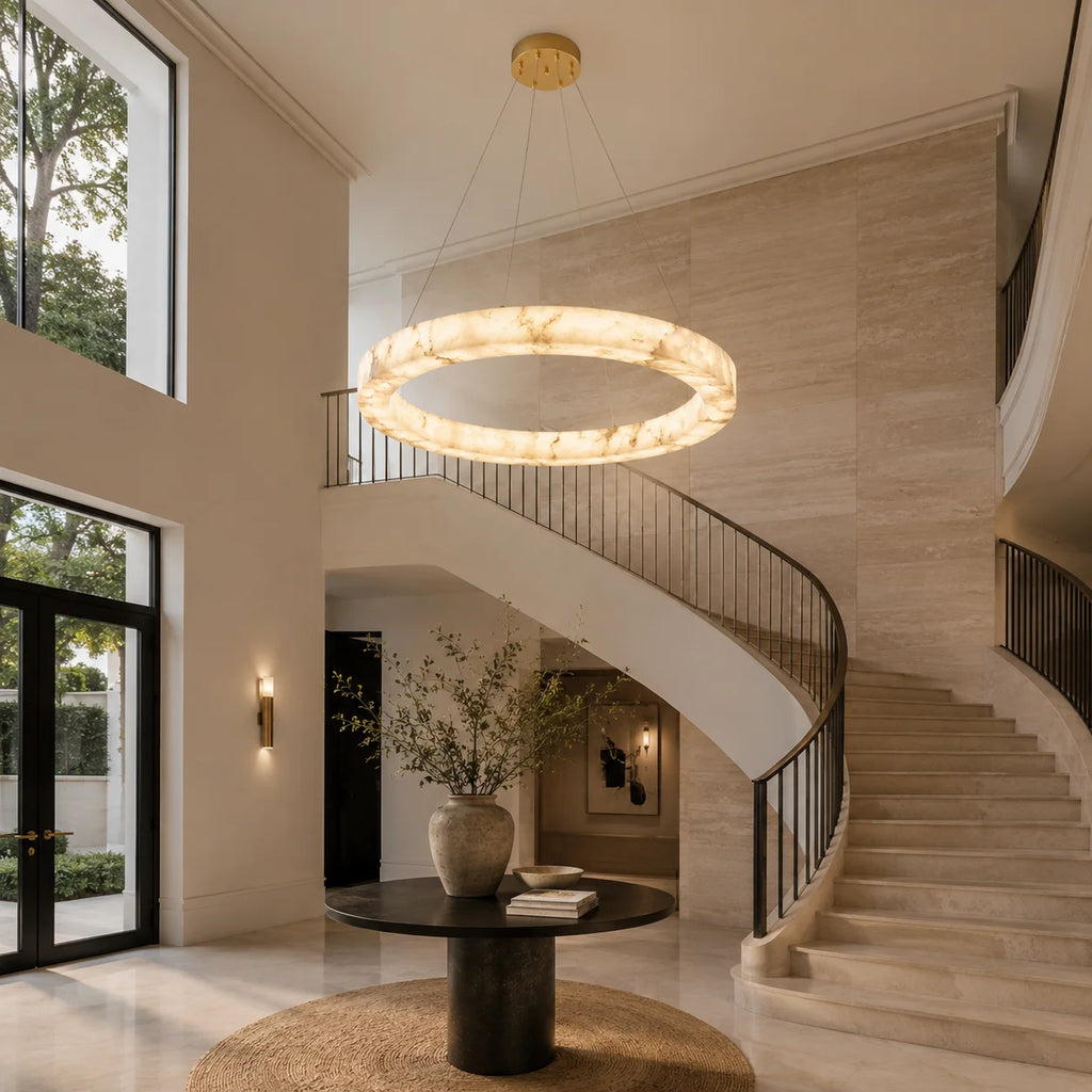 Aurelia Faux Alabaster Pendant Light for Kitchen Island – product view