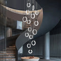 Acrylic Ring Chandelier – Nordic Modern LED for Living Room, Bedroom & Bedside | Alora Dome by Evenlyr