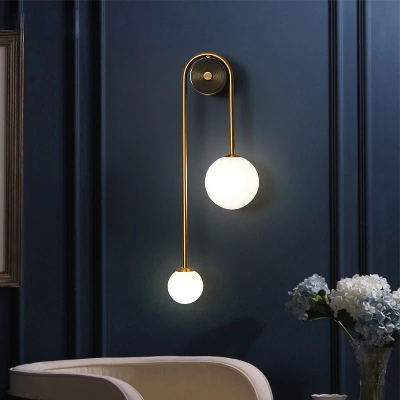 Glass Wall Sconce – Modern Minimalist for Bedroom, Living Room, Bathroom | Elowen Dome by Evenlyr