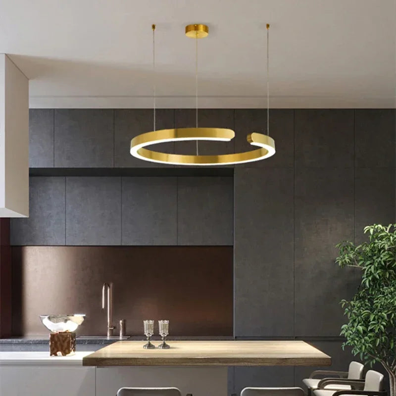 Mirel Arc Metal Pendant Light – Minimalist Metal Pendant Lights for Restaurant