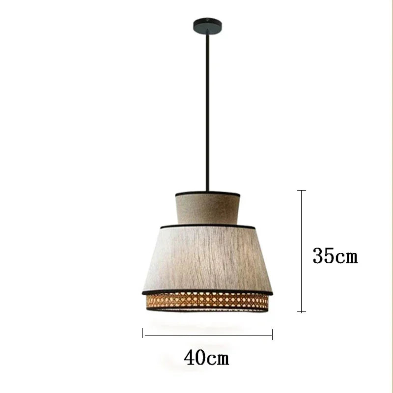 Rattan Chandelier – Vintage Modern for Dining Room, Living Room, Kitchen Island | Giselle Dome by Evenlyr
