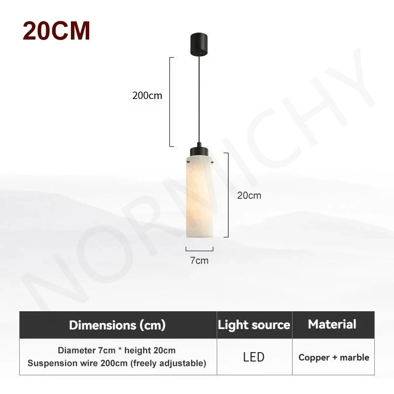 Xavia Halo Linear Alabaster Pendant Light – product view 9