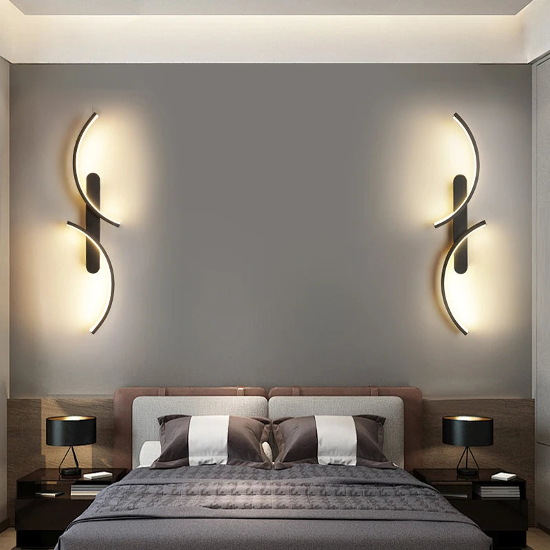 Eira Cascade Aluminum Wall Sconce – Minimalist – product detail 2