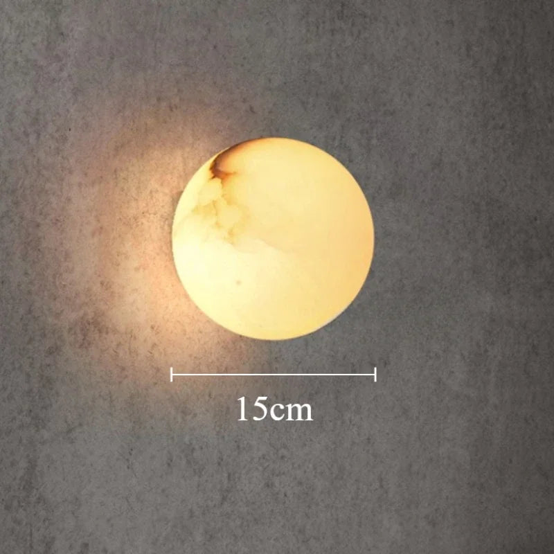 Alabaster Wall Sconce – Vintage Modern LED for Bedroom & Bedside, Living Room, Office & Study | Lunara Contour by Evenlyr