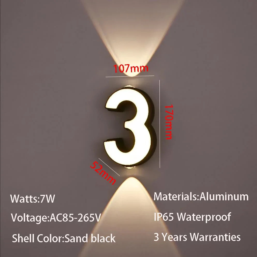 Liora 7W Illuminated House Number Light – IP65