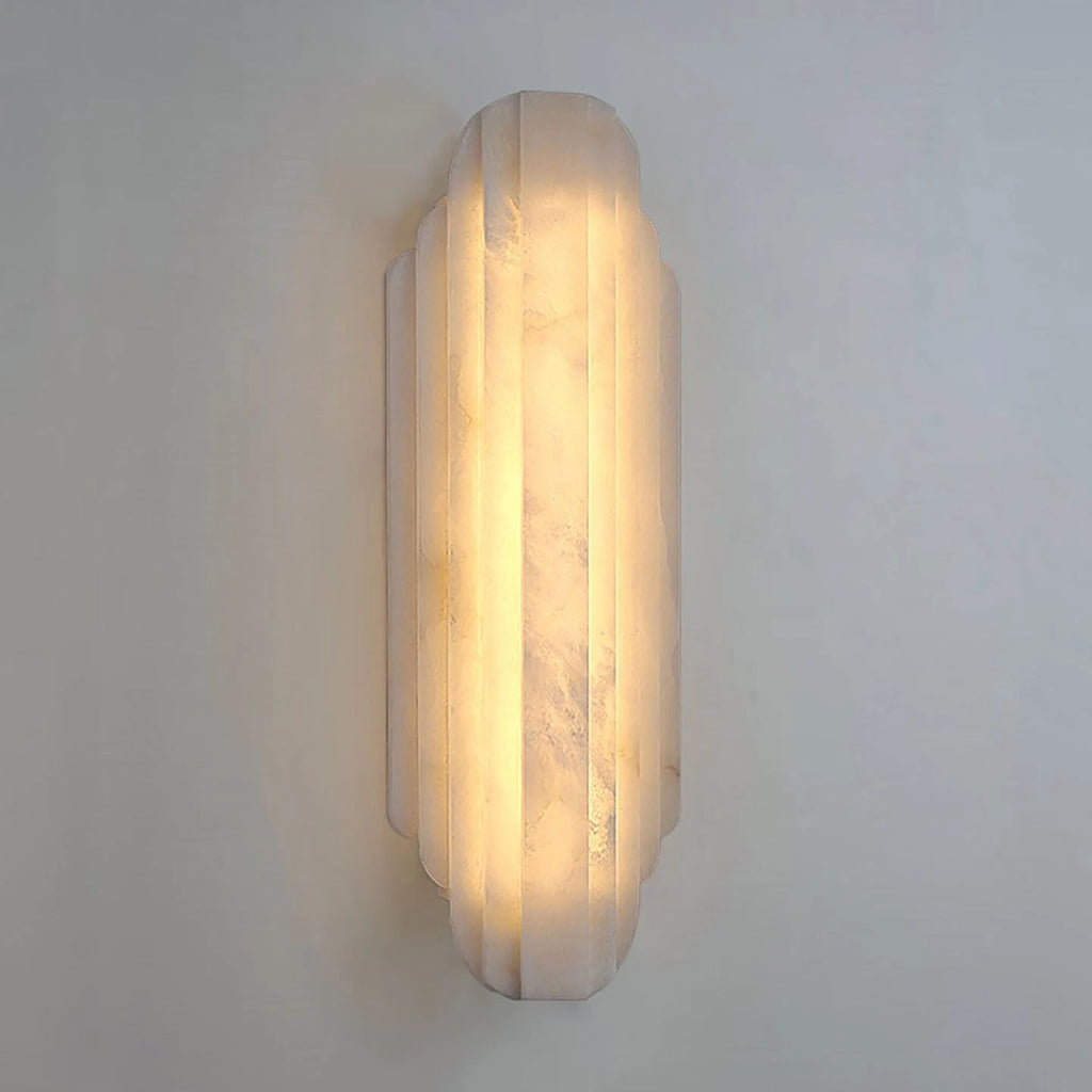 Ravena Spanish Alabaster Wall Sconce for Corridor – French Postmodern – detail view 2