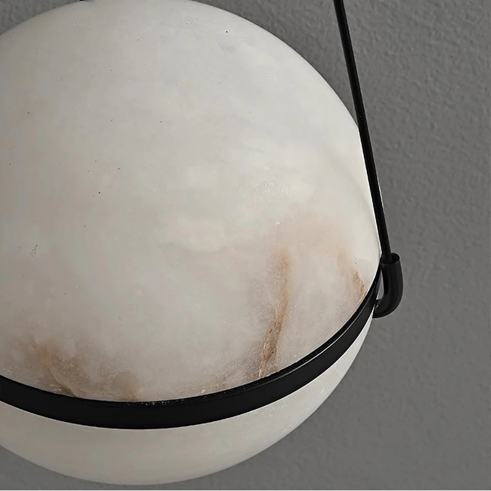 Alabaster & Marble Pendant Light – Modern Minimalist Dimmable LED for Kitchen Island, Dining Room, Restaurant | Aviana Line by Evenlyr