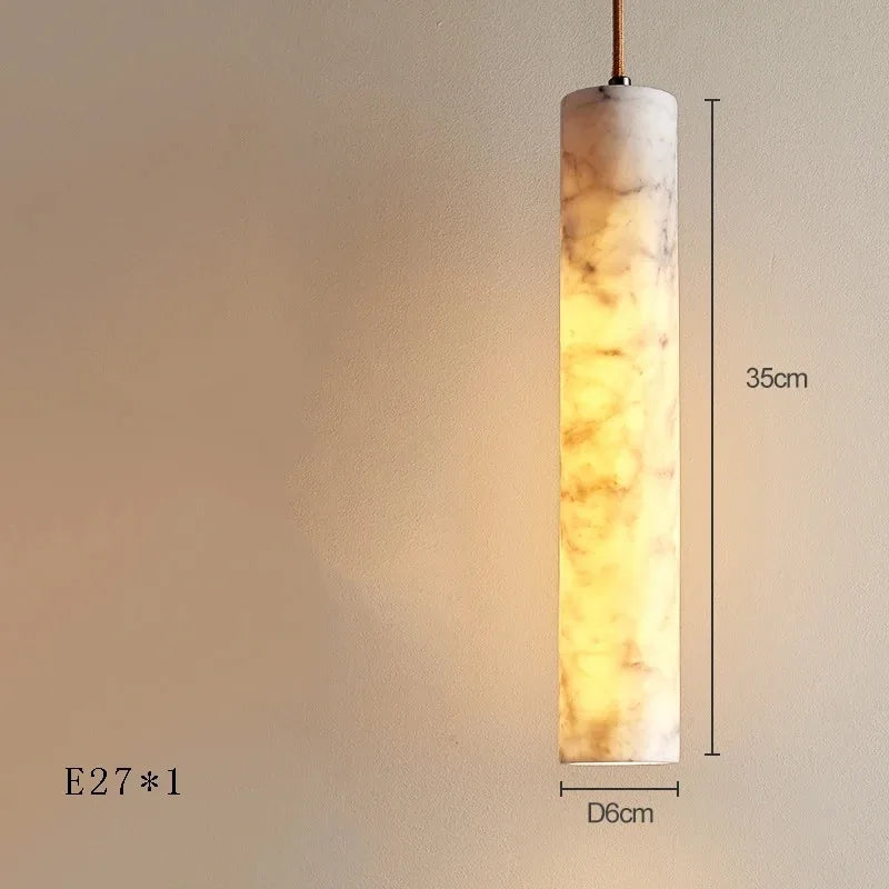 Alabaster & Marble Chandelier – Modern Minimalist for Living Room, Bedroom, Dining Room | Liora Crest by Evenlyr