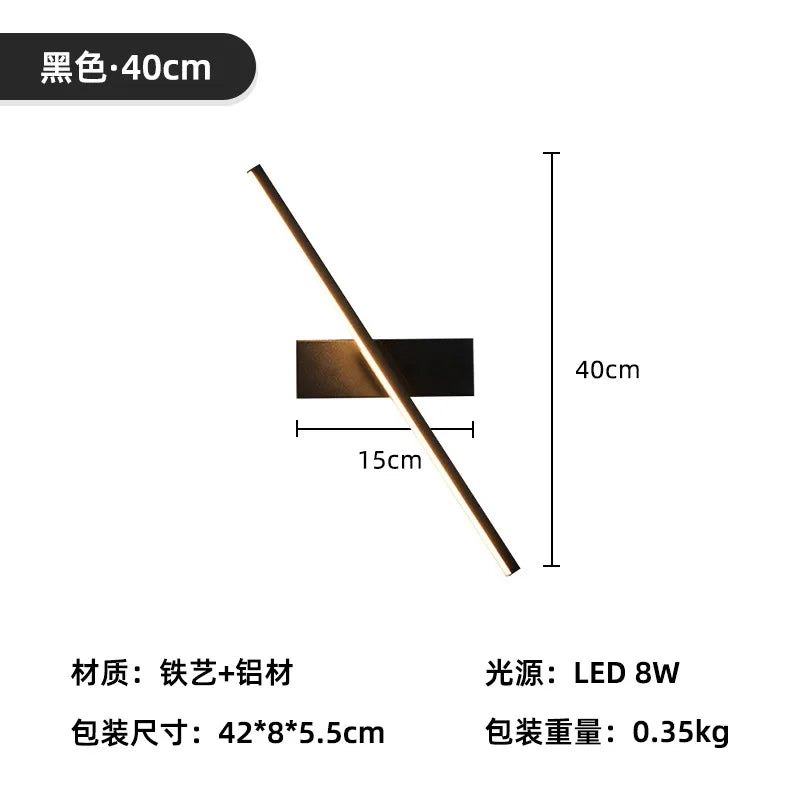 Designer Linear Wall Sconce – Modern LED Linear for Bathroom, Bedroom & Bedside | Aurelle Halo by Evenlyr