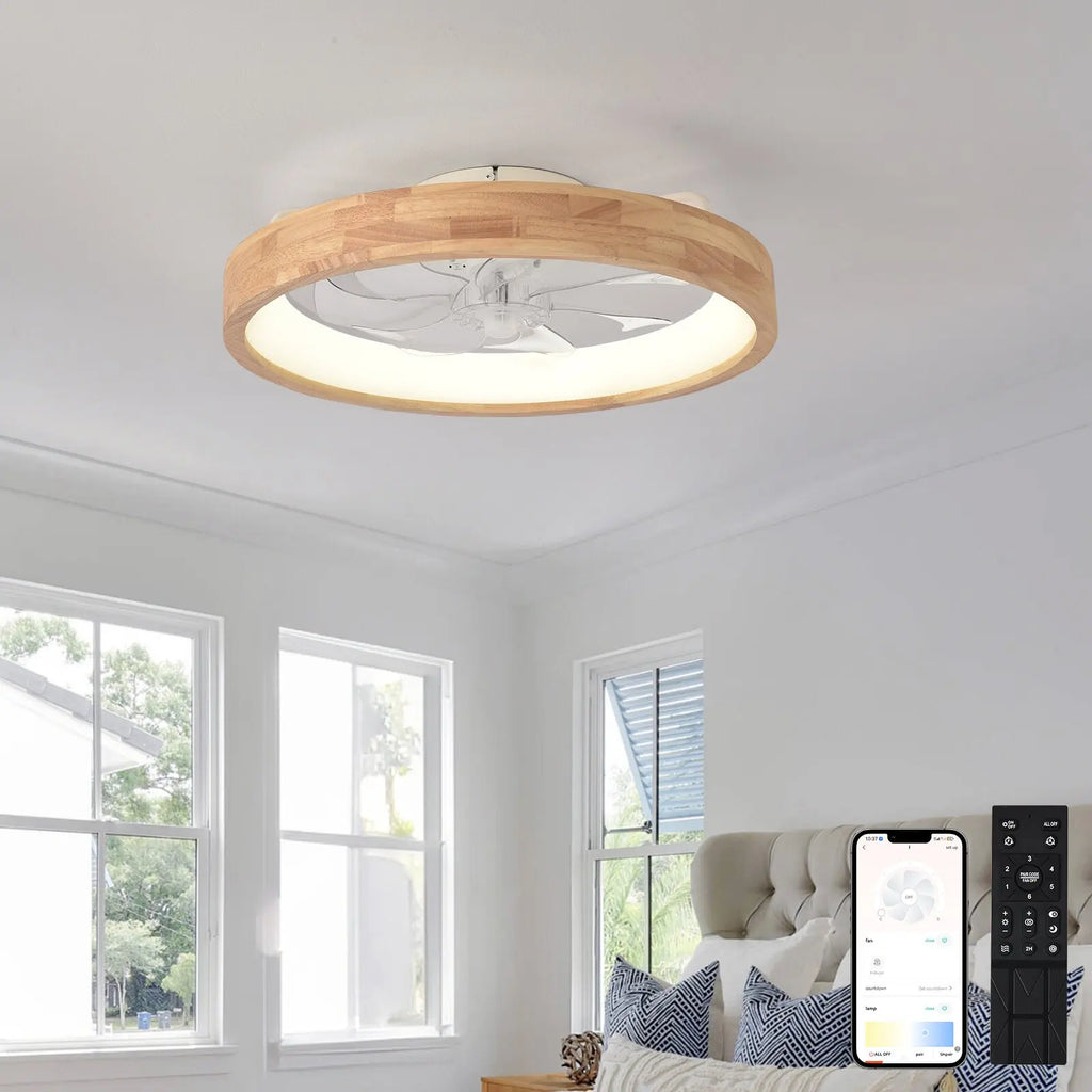 Ginevra Modern Ceiling Fan Light for Bedroom – Remote Control