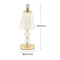 Crystal Table Lamp – Vintage Modern Cordless Rechargeable for Desk & Office, Bedside, Restaurant Table | Kaelis Cascade by Evenlyr