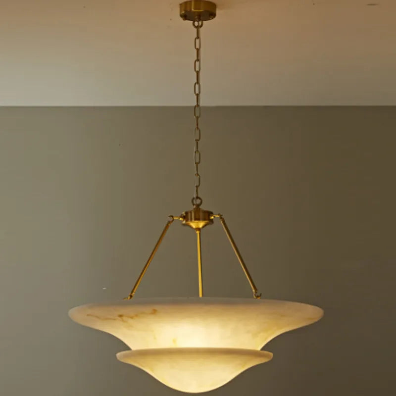 Roselle Halo Sculptural Alabaster Pendant Light – product view 14