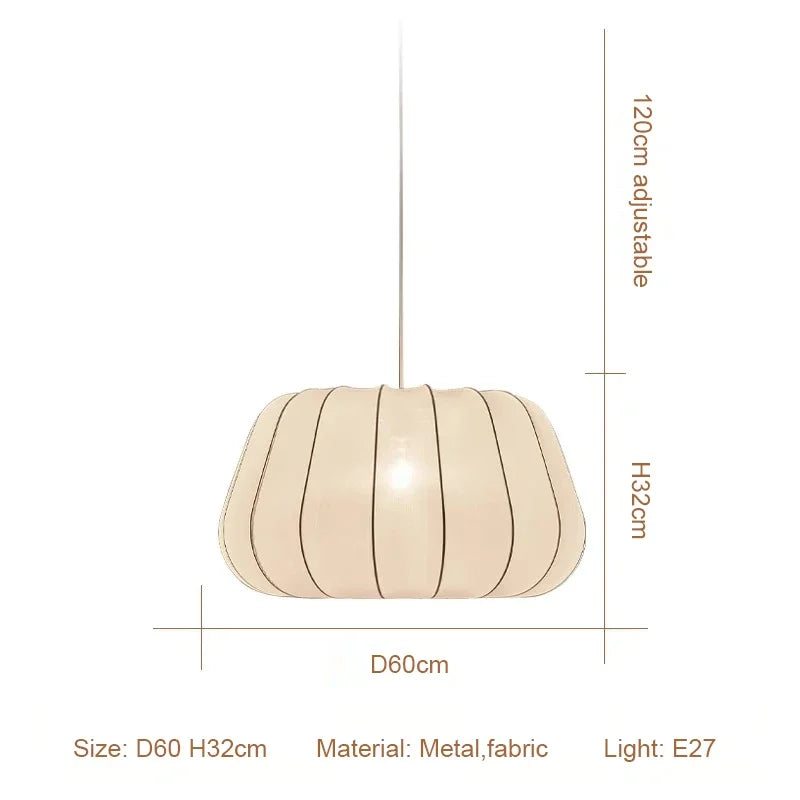 Fabric Chandelier – Wabi-Sabi Vintage for Bedroom & Bedside, Living Room, Dining Room & Kitchen | Elowen Halo by Evenlyr