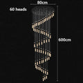 Modern Minimalist Chandelier – Crystal Dimmable LED for Dining Room, Hotel Lobby | Elowen Veil by Evenlyr