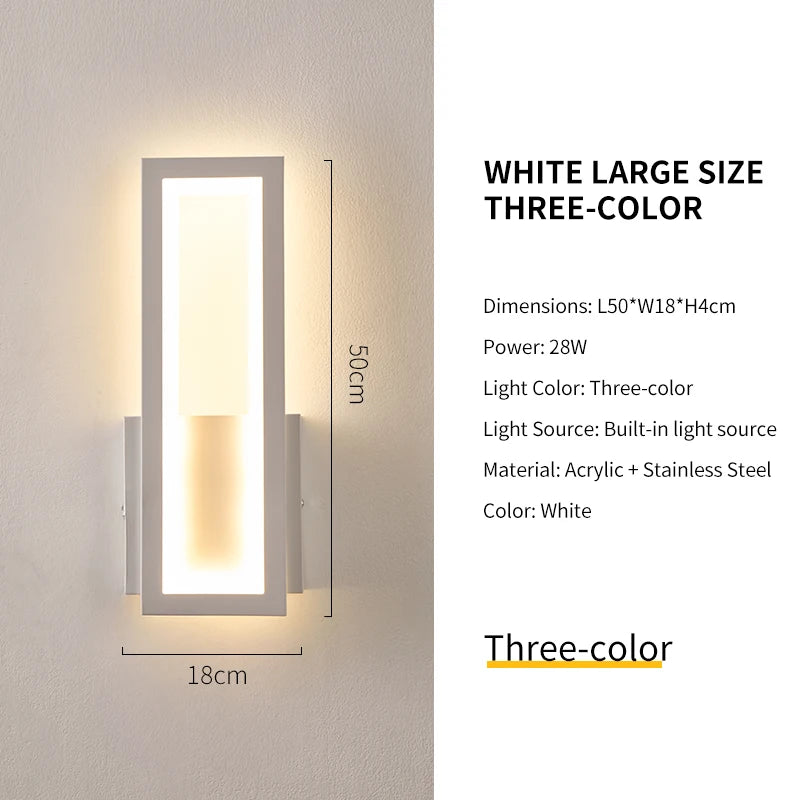 Palermo Minimalist Outdoor Wall Light for Porch