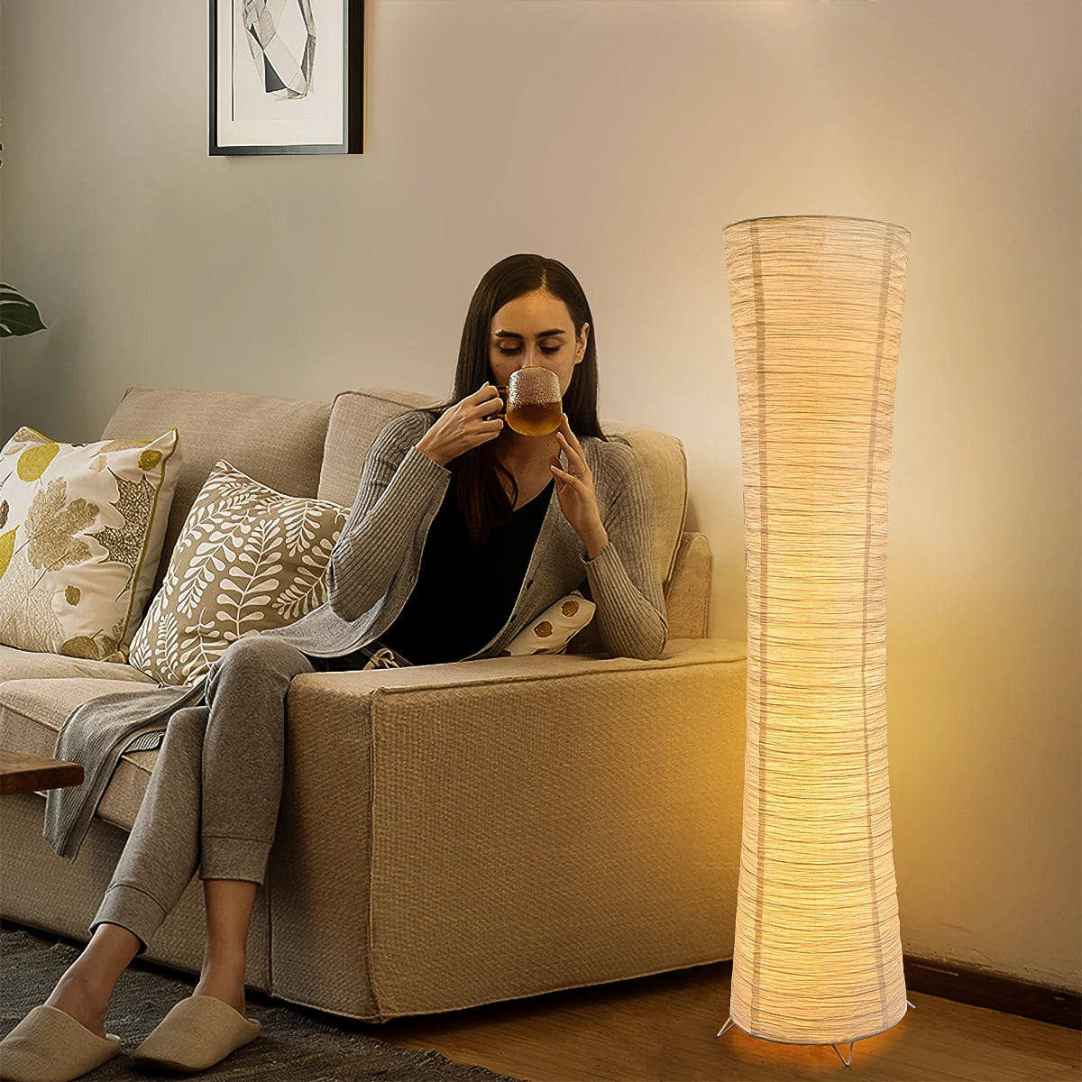 Ayla Orbit Paper Floor Lamp – Adjustable – product detail 4