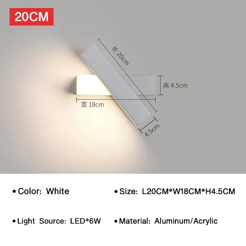 Metal Wall Sconce – Modern LED for Bedroom & Bedside, Living Room | Aurelle Contour by Evenlyr